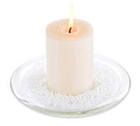 NUPTIO Grand Support De Bougie De Pilier en Verre Clair Rond pour Les Pièces Maîtresses De Mariage, Plateau De Fruits