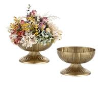 NUPTIO Vase Fleur Or Détériorées: Metal Vases Decoratif Centre de Table Mariage Anniversaire - Champetre Artificielles Pot pour Interieur et Exterieur Lot de 2