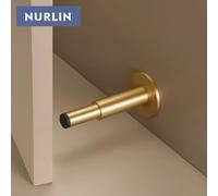 Nurlin porte en laiton arrêt uni porte de salle de bain bouchon de pièce sol mur Mountnt support de pare-chocs loquet laiton Antique mat noir Nickel DS004-AB-100