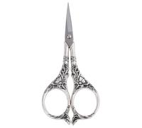 NUSITOU 1pièce Ciseaux à Broderie Vintage Acier Inoxydable Motif Blette Manche Ergonomique Précision de Coupe pour Point de Croix Couture Artisanat Argent