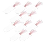 NUSITOU 20 Étiquettes Nominatives Arquées en Acrylique Transparent avec Ruban, Lot de 20 Marque-places Vierges pour Mariage, Fête et Décoration de Table, Panneaux de Siège Réservés