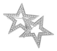 NUSITOU 2pcs Broches pour Femme en Alliage Argenté Pentacle, Épingles à Vêtements Décoratives Faciles à Clipser, pour Décorer Écharpes et Paquet
