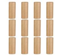 NUSITOU Boîte de Rangement en Papier Kraft 12 Pièces pour Flacons D'huiles Essentielles 50ml, Tubes Ronds Élégants et Minimalistes pour Présents et DIY