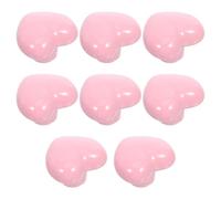 NUSITOU Boutons de Meuble en Céramique Rose de Cœur 8pcs avec Vis pour Tiroirs et Placards Garçon et Filles, Installation Facile et Nettoyage Simple pour Chambre D'garçon et Filles