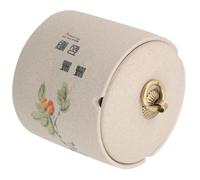 NUSITOU Cendrier Beige Design Créatif de Kaki en Céramique avec Couvercle Coupe-Vent Maintien d'une Atmosphère Fraîche pour Décoration Intérieure et Extérieure