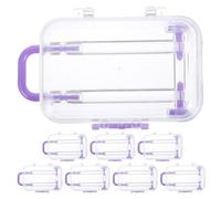 NUSITOU Coffret Alimentaire Présent Mini Valise Pourpre en Ps, 8pcs Boîtes à Dragées de Valise, pour Mariage et Décoration de Fête