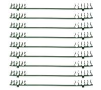 NUSITOU Connecteurs de Support pour Plantes Vert en Plastique 50pcs avec connecteurs réglables pour Usage intérieur et extérieur, Accessoires pour piquets de Jardin légers