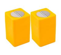 NUSITOU Conteneur de Rangement pour Lames Usagées en Abs Jaune, Design Compact Facile à Démonter, Lot de 2 Pièces Maison Bureau