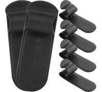 NUSITOU Crochet Mural Adhésif pour Parapluie 6pcs en Plastique Noir, Installation Facile, Multifonction, Rangement Pratique pour Usage Quotidien Dos des Portes