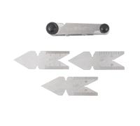 NUSITOU Jeu de 4 Calibres à Filetage en Acier Argenté, Outils de Mesure Robustes Dureté Élevée, Conception Simple pour Usinage et Positionnement sur Tour