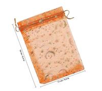 NUSITOU Lot de 100 Sachets Organza Légers et Résistants Déchirure 11x16 Cm pour Présents Mariage et Fêtes D'anniversaire Motifs Étoile et Lune Élégants Couleur Aléatoire