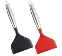 NUSITOU Lot de 2 Spatules Cuisine en Silicone et Acier Inoxydable Résistantes Chaleur Manche Ergonomique pour Cuisson et Service Facile