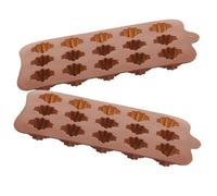 NUSITOU Moules en Silicone pour Chocolat 2pcs, Multi-usages et Solide, Matériau Silicone Alimentaire, Fabrication de Gâteaux et Chocolats Maison Couleur Aléatoire