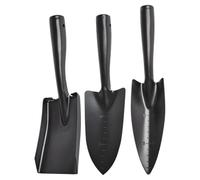 NUSITOU Pelless à Creuser Ensemble de 3 Pelles à Creuser en Acier Manganèse Noir avec Poignée Ergonomique Portable pour Jardinage de Cactus et Plantes en Extérieur