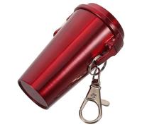 NUSITOU Petit Cendrier D'extérieur en Métal avec Couvercle et Porte-clés, Collecte des Cendres Propre et Facile, pour Usage Maison et Plein Air