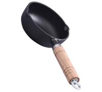 NUSITOU Petite Casserole en Fer avec Manche en Bois pour Cuisson Rapide et Usage Solide, pour Réchauffer le Lait Fondre le Beurre Maison Restaurant