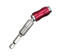 NUSITOU Porte-embout Rallonge de Foret, Tige D’adaptation Rapide à Dégagement, Acier au Chrome-vanadium, Interface Hexagonale 6,35mm, Rouge, pour Embout Simple 6,35mm