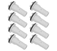 NUSITOU Raccord de Drainage de Climatisation 8 Pcs en Plastique Anneau en Caoutchouc, Kit de Vidange pour Climatiseur Facile à Installer, pour Ambiance Estivale Extérieure