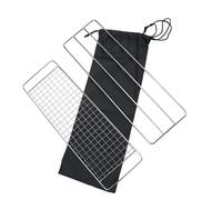 NUSITOU Support à Barbecue Ambiance Noël en Acier Inoxydable, 3Pcs | Grille de Cuisson, Set Barbecue Accessoire, Outil de Barbecue, Noir, pour Viande et Ailes