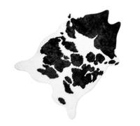 NUSITOU Tapis Imitation Peau de Vache en Peluche Polyester, Antidérapant et Multifonctionnel, Tapis Décoratif Confortable pour Maison, comme Coussinet de Pied ou Paillasson