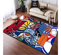NUTANS Tapis de Zone NBA Series,Tapis imprimé de Basket-Ball 3D,Tapis pour Salon Tapis de Chambre à Coucher Tapis de Sol antidérapants 160 * 200cm