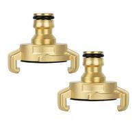 NUTKIT 2 PCS Raccord Tuyau d'arrosage Laiton, Raccord Rapide Laiton | Adaptateur Geka Gardena, Adaptateur Tuyau Arrosage Laition, pour l'irrigation du Jardin(Compatible Système Gardena et Geka)