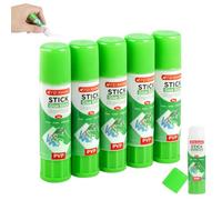NUTKIT 5 PCS Bâtons de Colle Blanche, Bâton de Colle Sans Solvants | Tubes de colle 9g, Bâton de Colle, pour Papeterie Bureau et Fourniture Scolaire, Idéal pour Loisirs Créatifs, Bureau, Maison