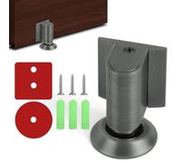 NUTKIT Magnétique en Métal Butée de Porte, Bloc Porte Magnétique Butée Invisible, Cale porte Sol Butée de porte Solide Avec Adhésif, 2026 new door wedge stopper, pour Bureau Chambre(Gunmetal)
