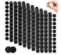 NUTKIT Scratch Autocollant Rond, 400 Pièces 20mm Autocollantes Hook & Loop Pastille Adhesive, Réutilisable, Scratch Autocollant Double Face Rond, pour Papier, Plastique, Verre, Métal(Noir)