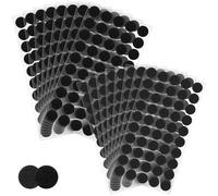 NUTKIT Scratch Autocollant Rond, 800 Pièces 20mm Autocollantes Hook & Loop Pastille Adhesive, Réutilisable, Scratch Autocollant Double Face Rond, pour Papier, Plastique, Verre, Métal(Noir)