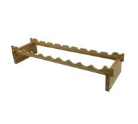 Nutrichef Casier à vin empilable pour 9 Bouteilles de vin à 1 rangée - Buffet amélioré de 2,5 cm d'épaisseur - Bâtons de Rack de 12,7 cm - Construction en Bambou Naturel sans Oscillation - Finition