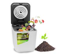 NutriChef Composteur cuisine électrique 3 L – Séchage, Broyage, Refroidissement, sans odeur – Blanc