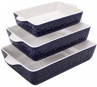NutriChef NCCREX42 Plat à four en céramique Bleu roi