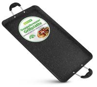 Nutrichef, plaque de cuisson 51x30 cm, plancha XXL – Poêle à griller antiadhésive en aluminium, idéale pour