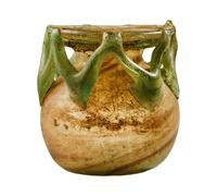 NUTS Bocal en verre martelé romain 750 ml - Conservation d’aliments secs - Design inspiré des amphores - Couvercle en acacia et joint en silicone - Transparent