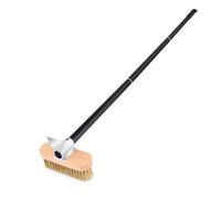 NUTUNI Brosse pour four à pizza avec grattoir, brosse à grille avec poils en laiton et poignée, longueur totale 89 cm ou 129 cm, accessoires pour four à pizza