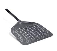 NUTUNI Pelle à pizza perforée de 14 pouces, pelle à pizza perforée en aluminium durci anodisé, grande pelle à pizza pour la cuisson de pizza et de pain faits maison, 88 cm au total