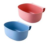 NUUOTP Lot de 2 bacs de récupération pour déchets de cuisine - Poubelle suspendue - Pour déchets biologiques - Organiseur de table à langer - En plastique