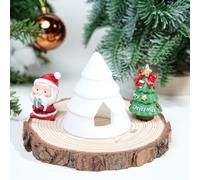 Nuvatrix Décoration de Noël lumineuse avec bougie LED sans flamme, lampe de table décorative à piles, mini arbre/étoile/maison/renne, veilleuse pour intérieur, maison, étagère, cheminée