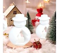 Nuvatrix Décoration de Noël lumineuse avec bougie LED sans flamme, lampe de table décorative à piles, mini arbre/étoile/maison/renne, veilleuse pour intérieur, maison, étagère, cheminée