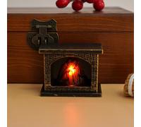 Nuvatrix Veilleuse rétro simulée de cheminée, lampe LED à flamme vacillante, veilleuse d'ambiance confortable pour scènes miniatures et décoration de bureau