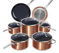 Nuwave Batterie de Cuisine 12 Pièces, Céramique Duralon, Cuivre, Sans PFAS