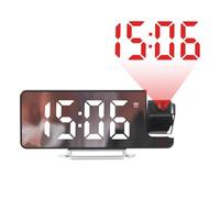 Nuyhgtr Projector Alarm Clock, 12/24H Ceiling Projection Clock, Auto Dimming LED Display for Bedroom, Living Room, Classroom, Digital Home Decor, 19.3x8.5x4cm