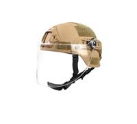 NVISRHDP Casque ABS léger avec Masque PC Transparent réglable | Casque DIY modulaire avec rail de guidage et manille