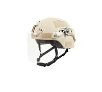 NVISRHDP Casque ABS léger avec Masque PC Transparent réglable | Casque DIY modulaire avec rail de guidage et manille