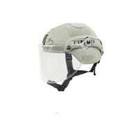 NVISRHDP Casque ABS léger avec Masque PC Transparent réglable | Casque DIY modulaire avec rail de guidage et manille