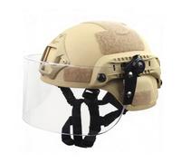 NVISRHDP Casque ABS léger avec Masque PC Transparent réglable | Casque DIY modulaire avec rail de guidage et manille