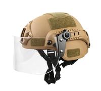 NVISRHDP Casque ABS léger avec Masque PC Transparent réglable | Casque DIY modulaire avec rail de guidage et manille