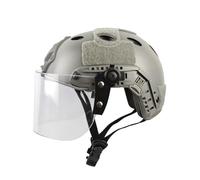 NVISRHDP Casque de Protection léger avec 90 Lunettes PC détachables | Avec rail de guidage modulaire DIY et bandoulière réglable