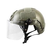 NVISRHDP Casque de Protection léger avec 90 Lunettes PC détachables | Avec rail de guidage modulaire DIY et bandoulière réglable